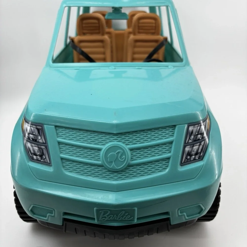 Mattel Barbie 2016 SUV Jeep Camping Fun Teal Off-Road Mudding Vehicle FGC99